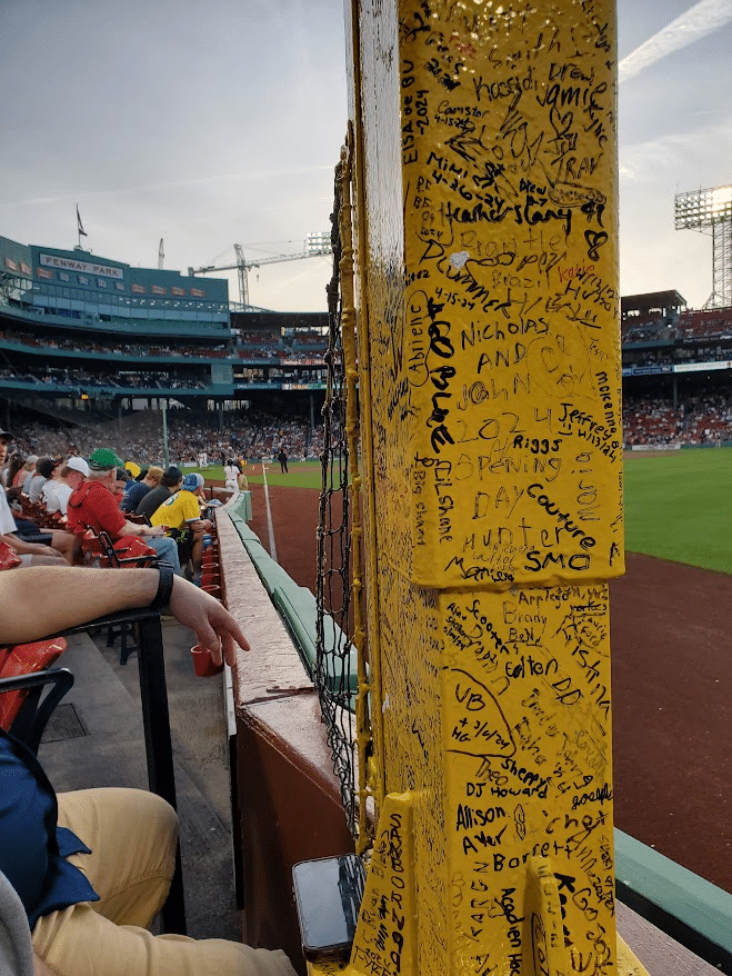 Pesky's Pole in Fenway Park in Boston, Massachusetts