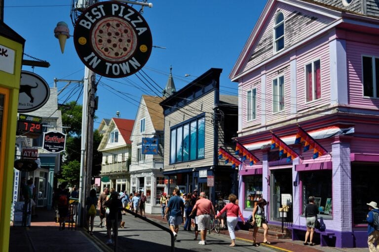 Shops along Commercial Street in Provincetown.