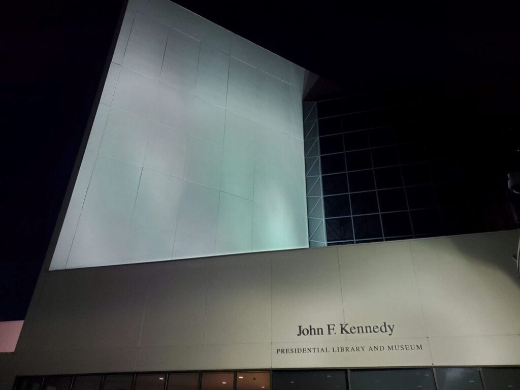 The exterior of the John. F. Kennedy Presidential Library and Museum.