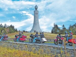 The Veteran's War Memorial on the top of Mount Greylock in Massachusetts.