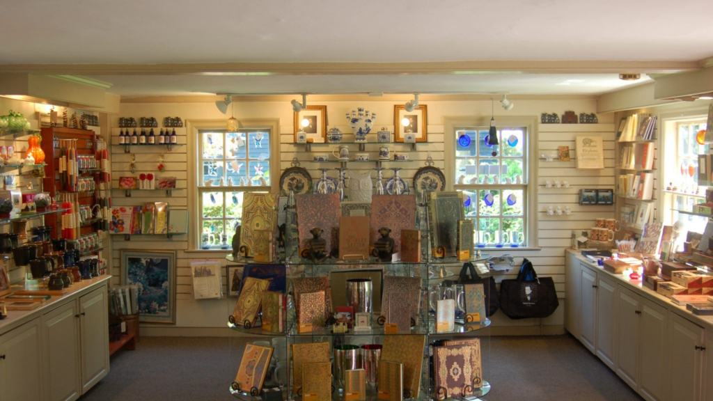 An interior museum gift shop.