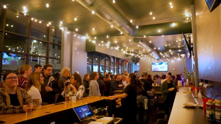 Viewing the National Women’s Soccer League Championship at Drawdown Brewing Credit: Matthew Morse Photography